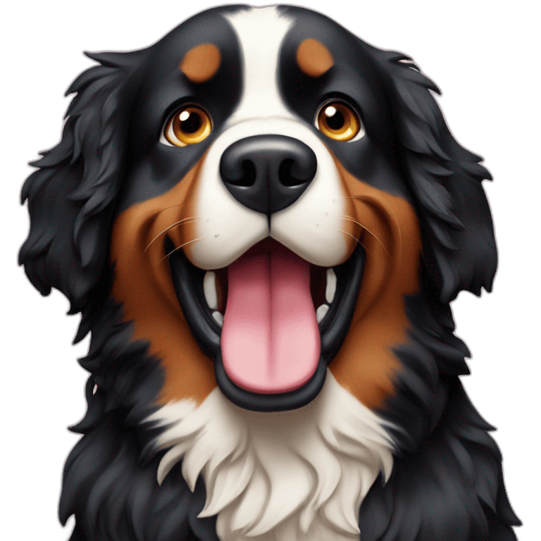 Bernese mountain dog birthday cake emoji