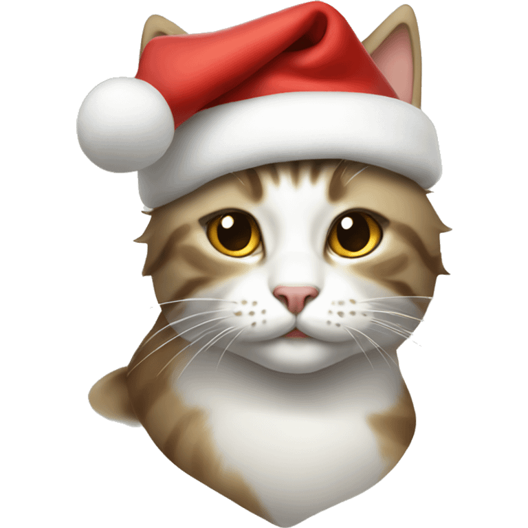 Cat with Santa hat emoji