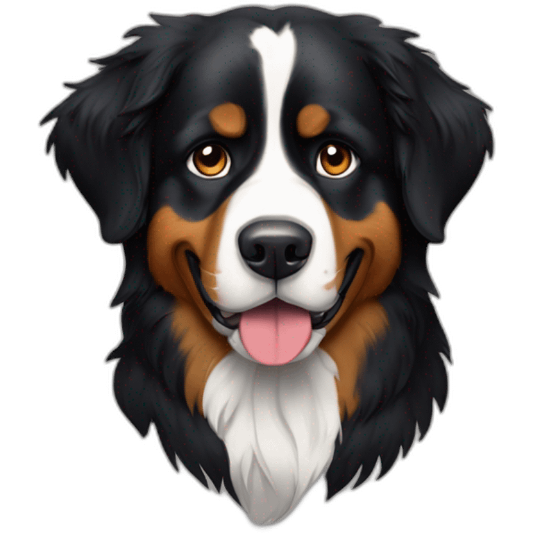 Bernese mountain dog as a pirat with only one eye emoji