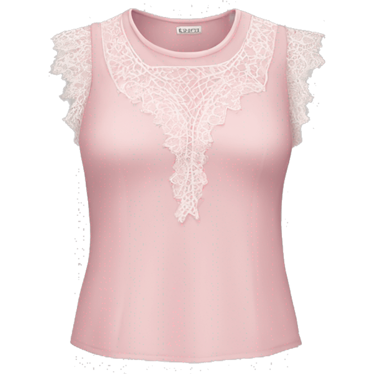  pink top with lace emoji