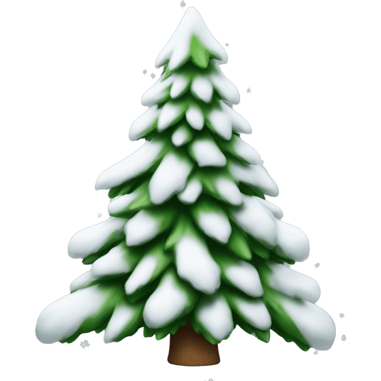 sapin de Noël avec neige  emoji