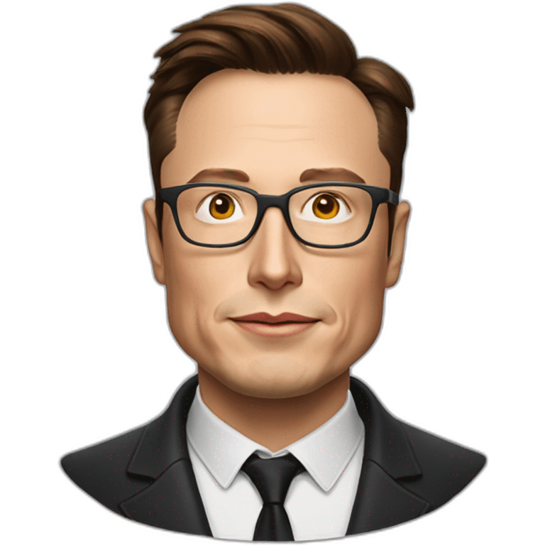 Elon musk with spectacles emoji