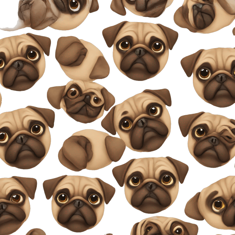 brown pug emoji