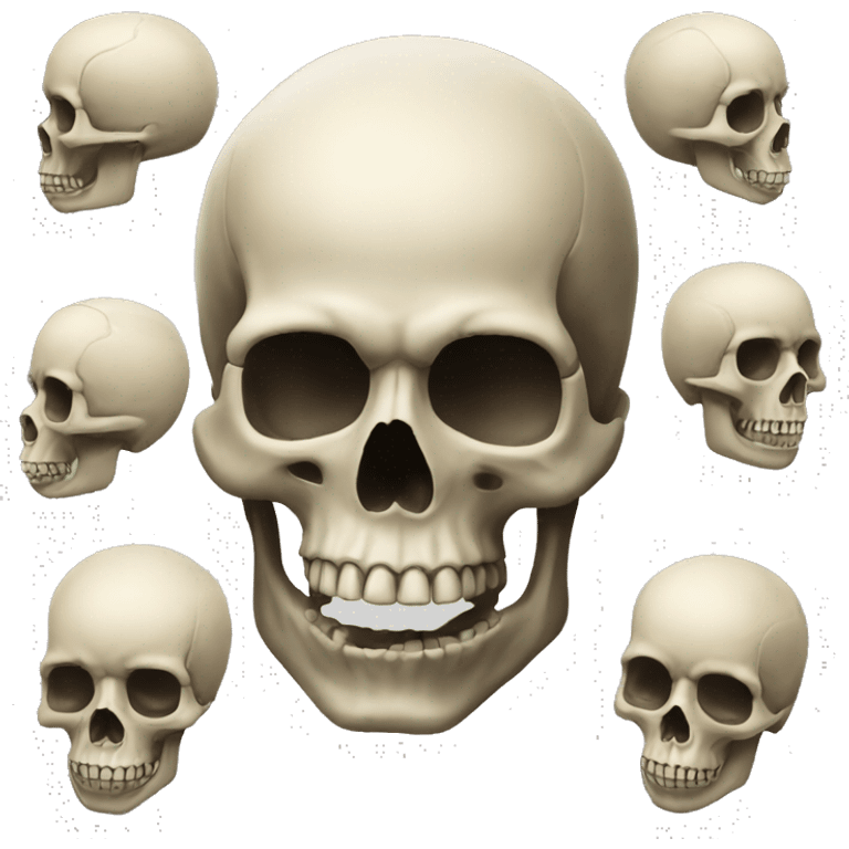 Skull emoji combined with the mind blowing emoji emoji