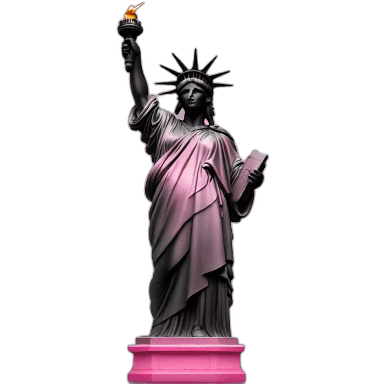 Black pink Statue of Liberty emoji