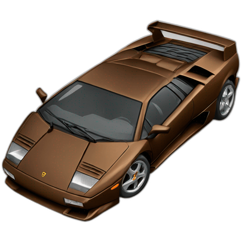 Lamborghini Diablo in brown color  emoji