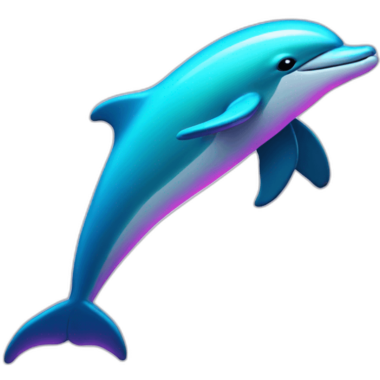 neon dolphin emoji