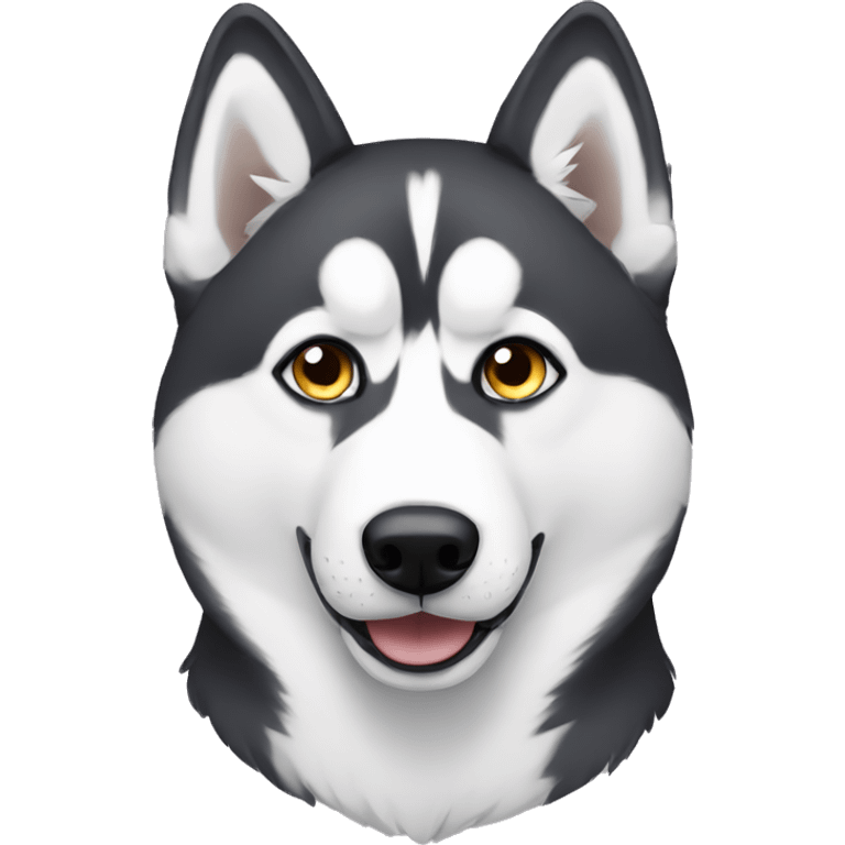 No color eyed husky emoji