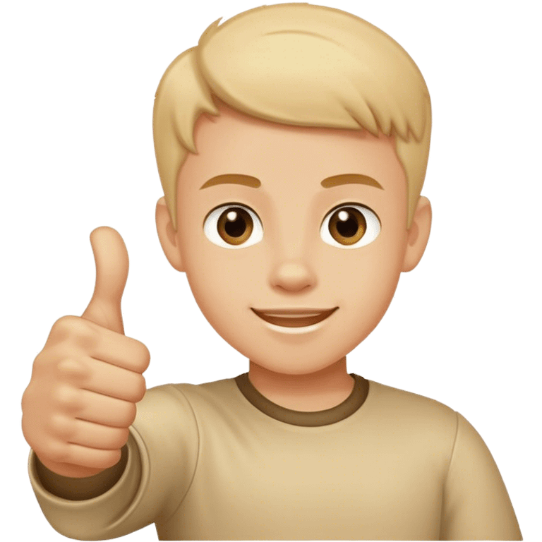 boy giving thumbs up emoji