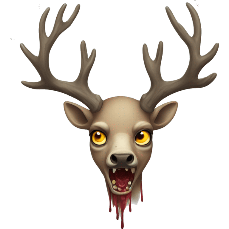 Zombie deer emoji