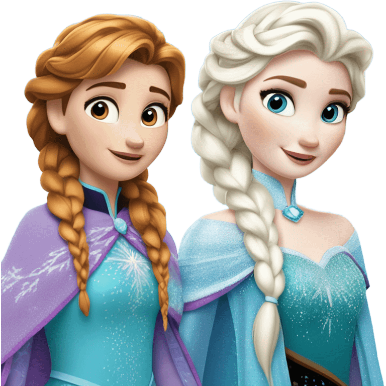 elsa and anna frozen emoji