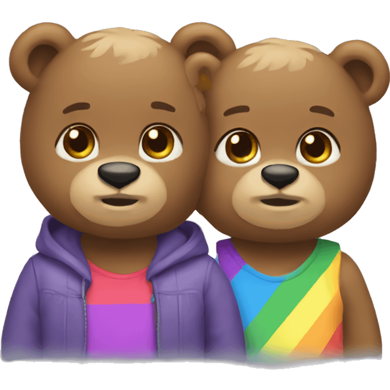 2 Pride bears emoji