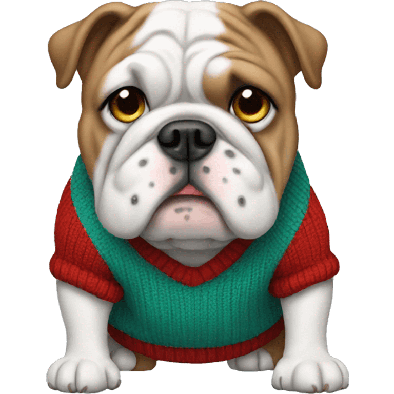 Bulldog in sweater emoji