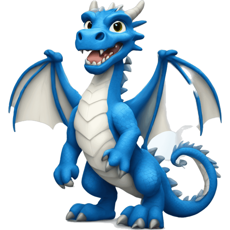 Dragon wearing blue and white finland shirt emoji