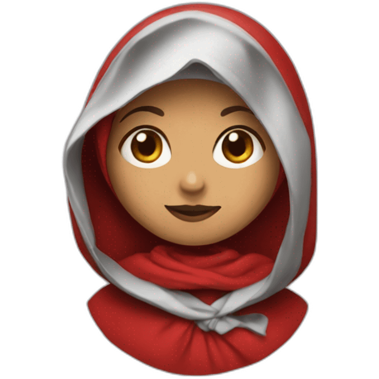 little red riding hood wearing a hijab emoji