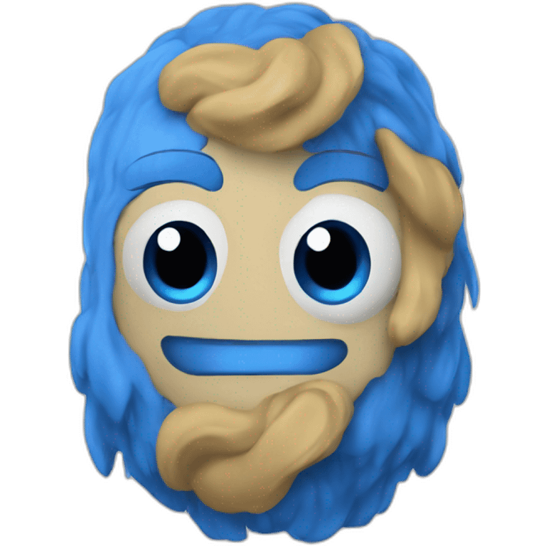 Blue fured toy emoji