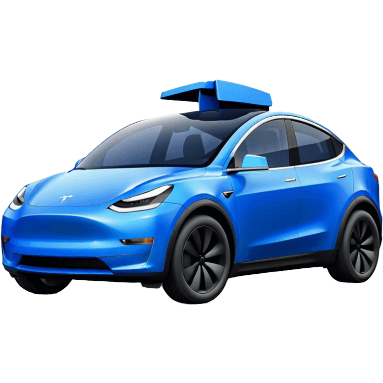 Tesla Model Y - Tesla (Model Year: 2022) (Iconic colour: Blue) emoji