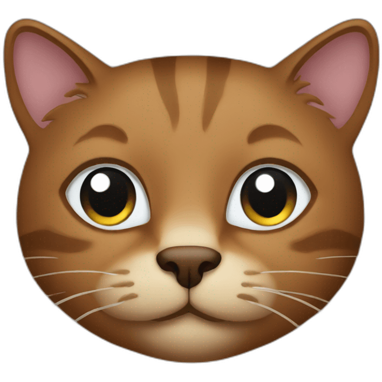 brown cat head emoji