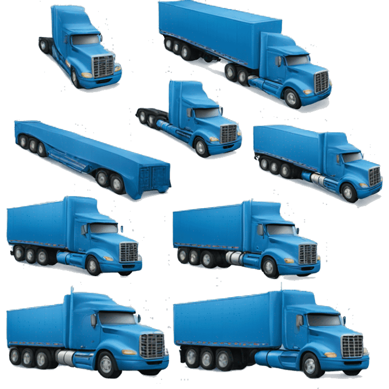 blue semi truck emoji