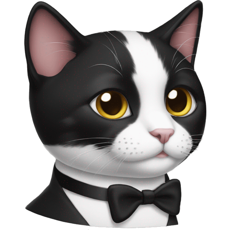 Tuxedo cat emoji