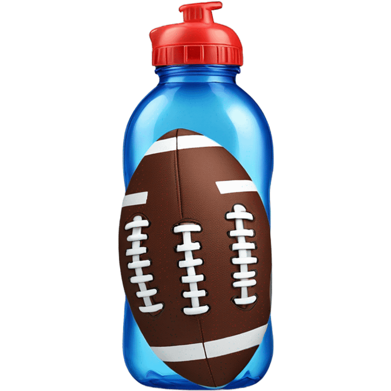 watter bottle on a football emoji