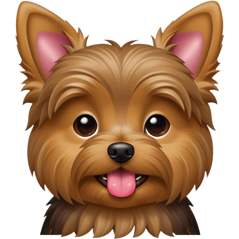 yorkie with its tongue sticking out  emoji