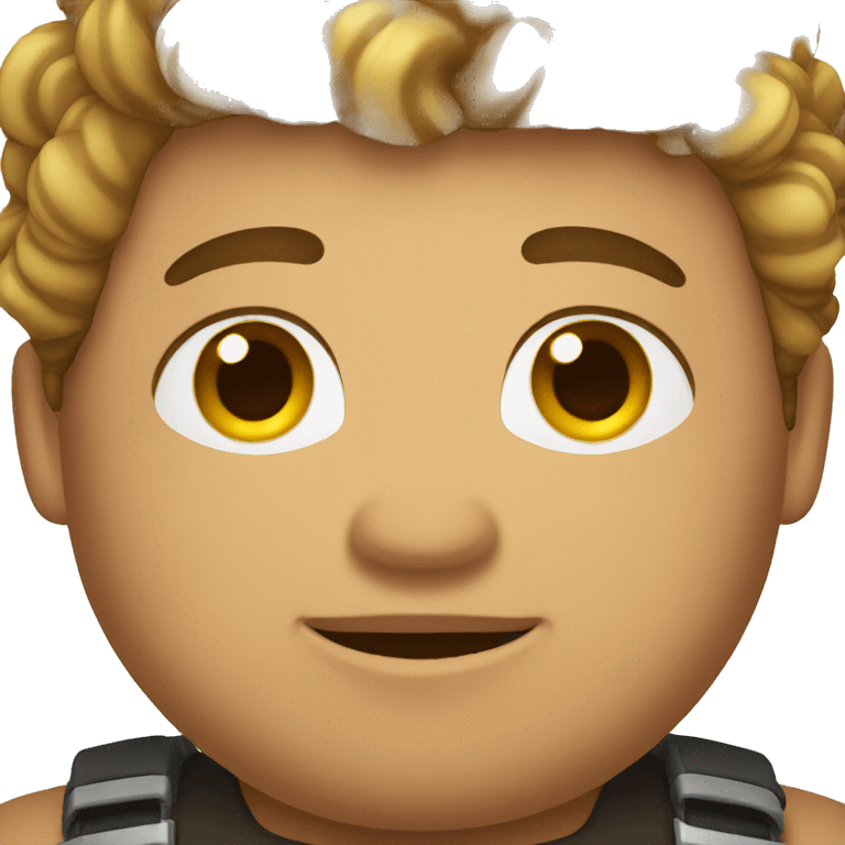 fat, crest hairstyle, white brown skin emoji