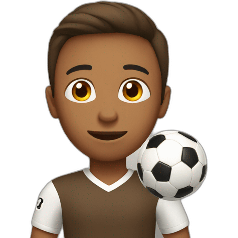 brown teen juggling soccer ball emoji