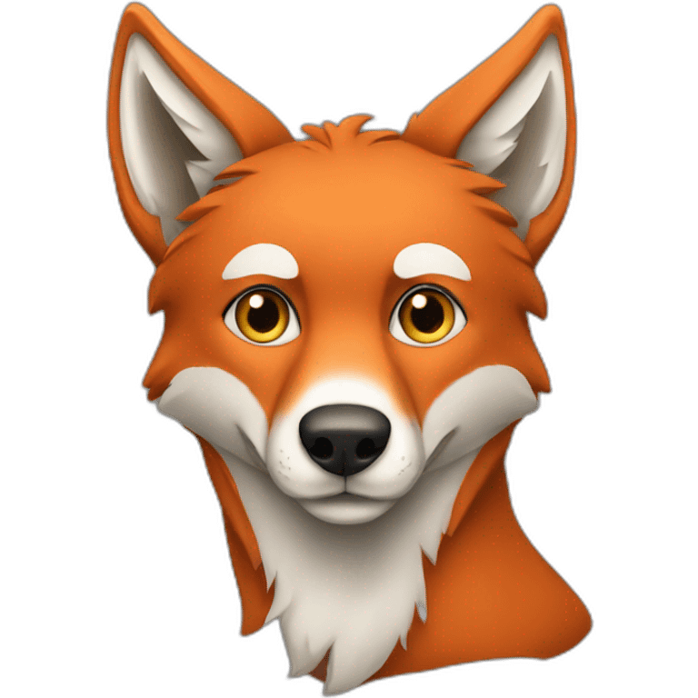 Loup avec renard emoji