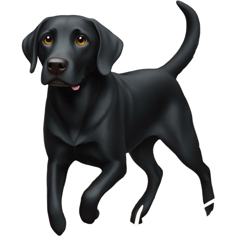 Black lab hunting emoji