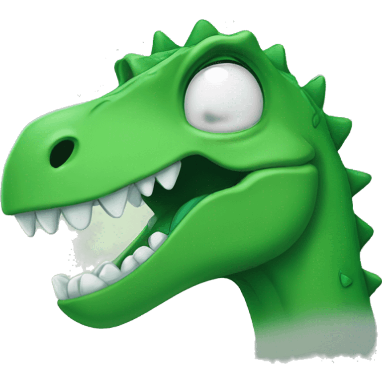 green crying dinosaurs emoji