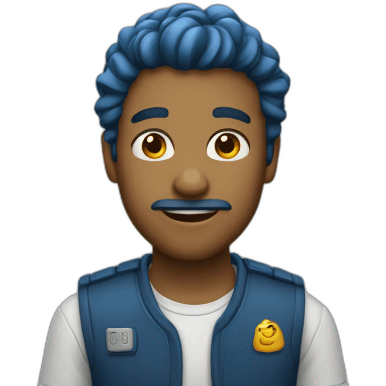 Personnage bleu emoji