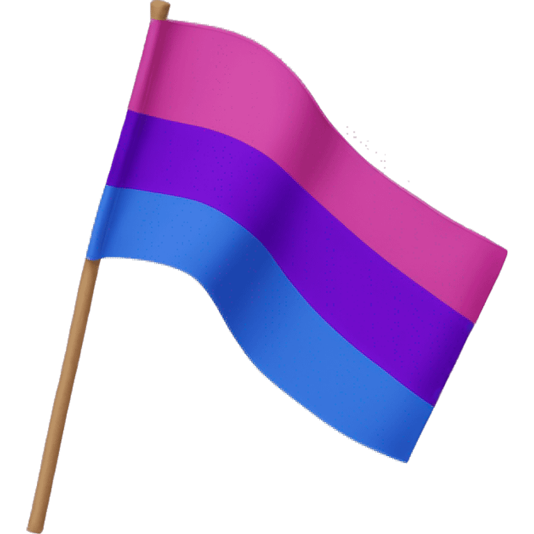 Bisexual flag. A flag with three color: pink, purple and blue.  emoji