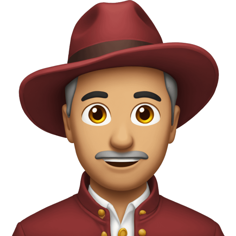 Lazo coquete rojo borgoña emoji