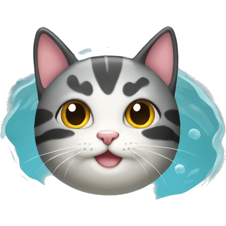 Swimming cat emoji