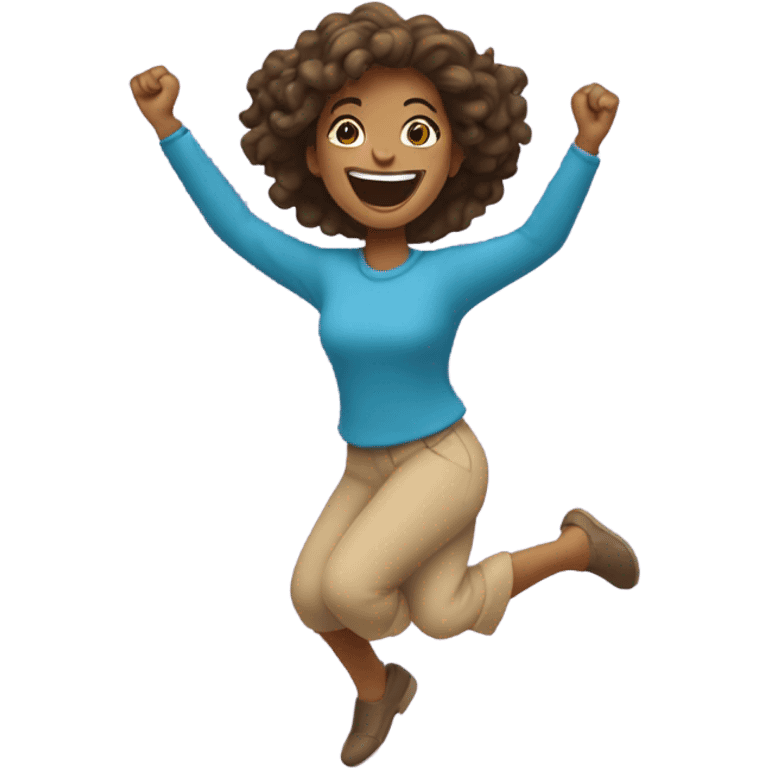 woman jumping emoji