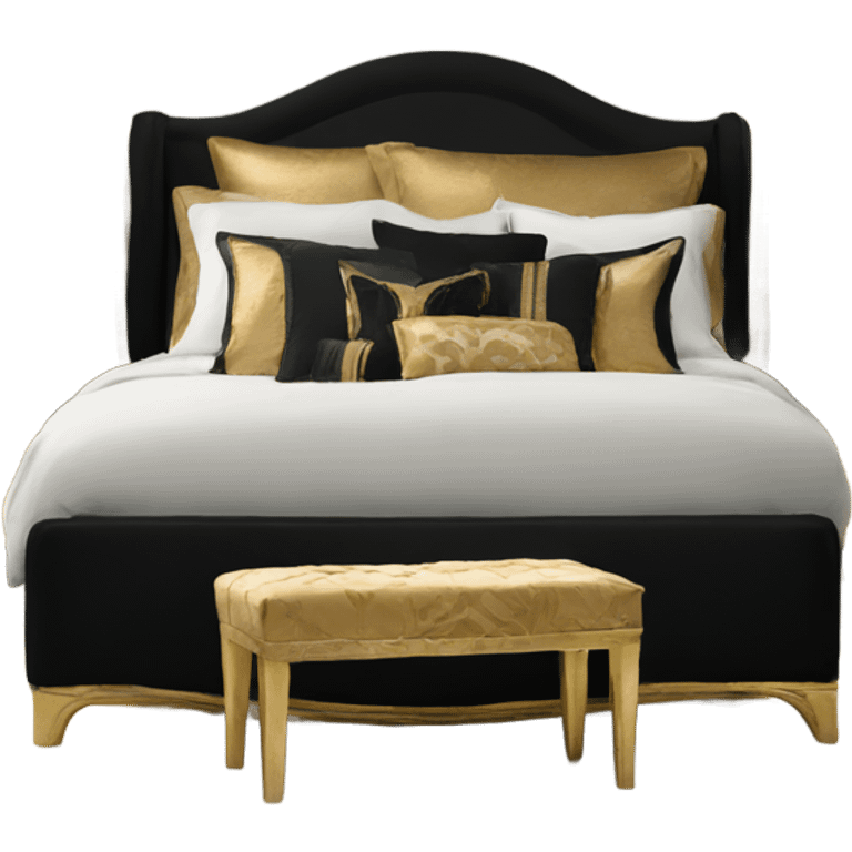 black and gold bedroom royal emoji