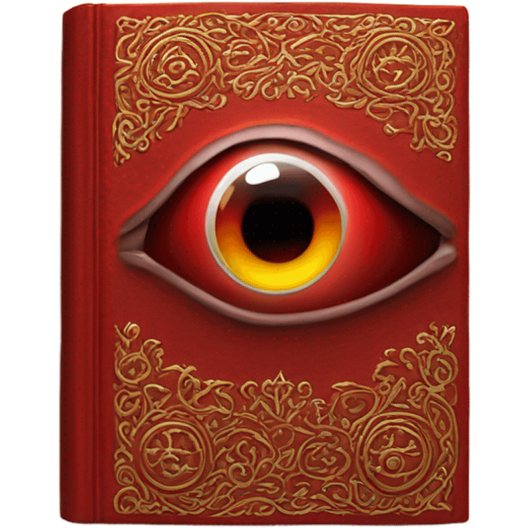 red magical book eye in middle emoji