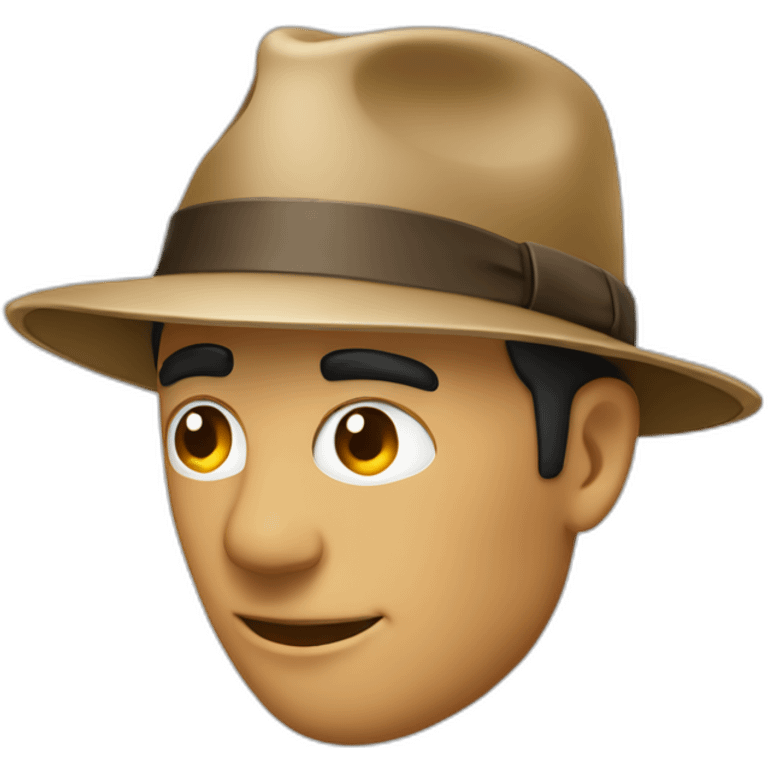 A fedora with safari flaps emoji