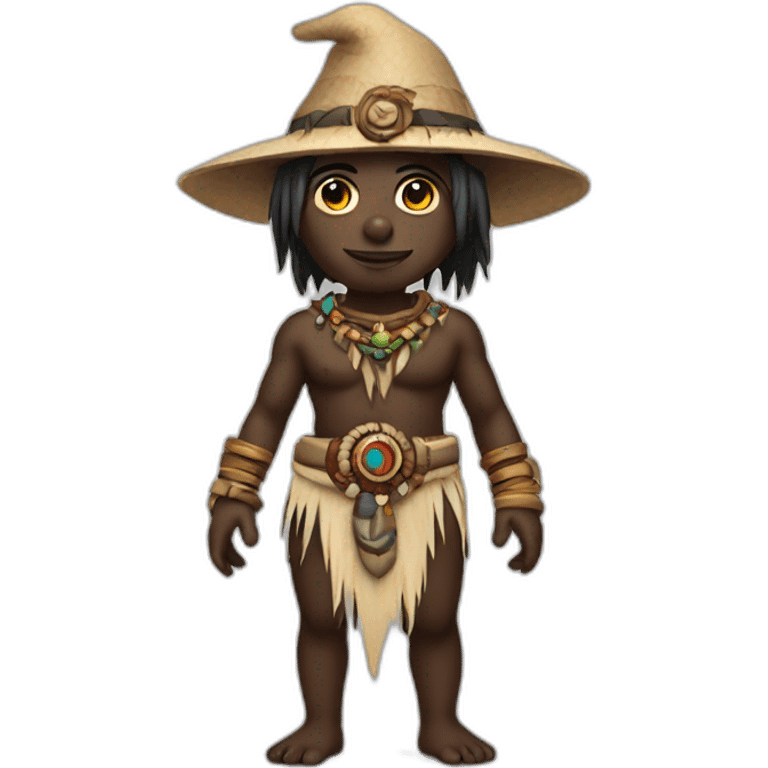 cute witch doctor in loincloth emoji