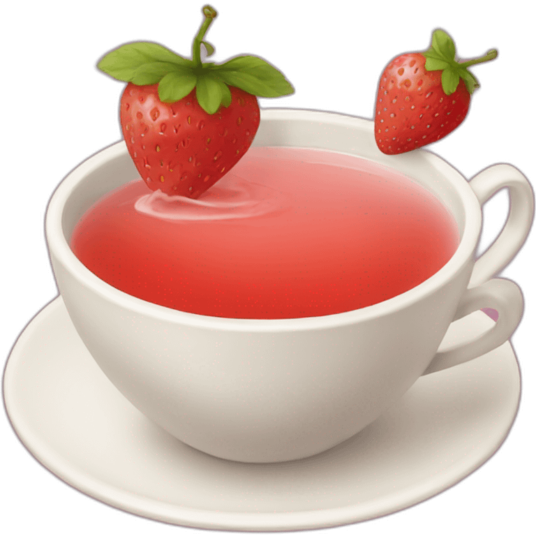 Strawberry tea emoji