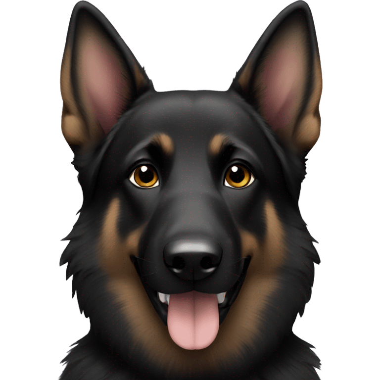 Black German shepherd emoji