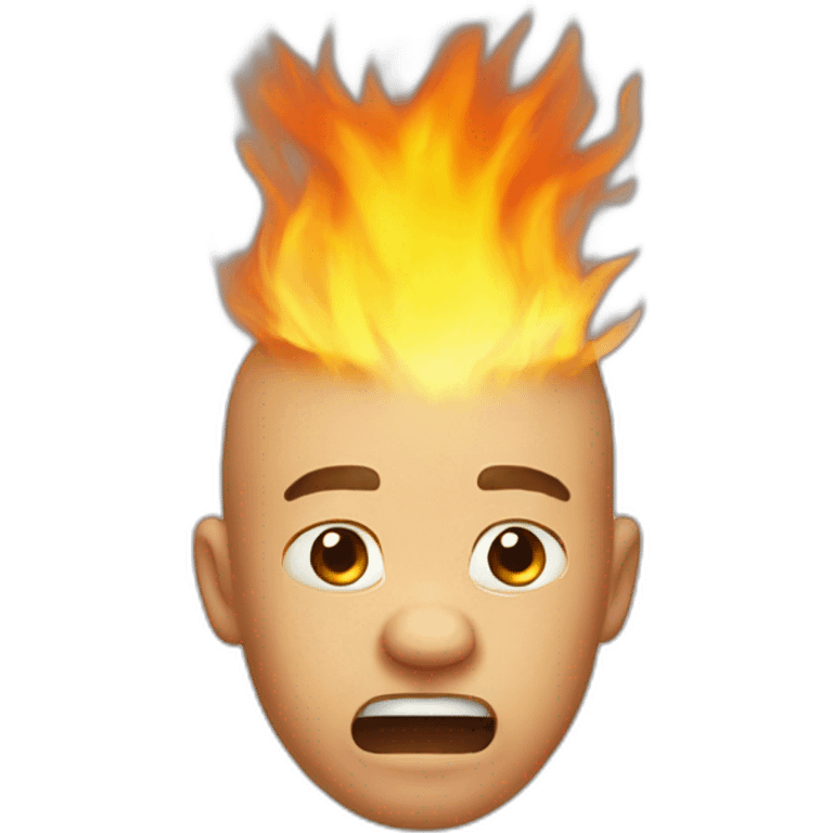 Porc en feu emoji