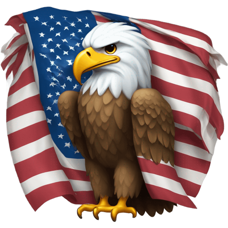 eagle with america flag emoji