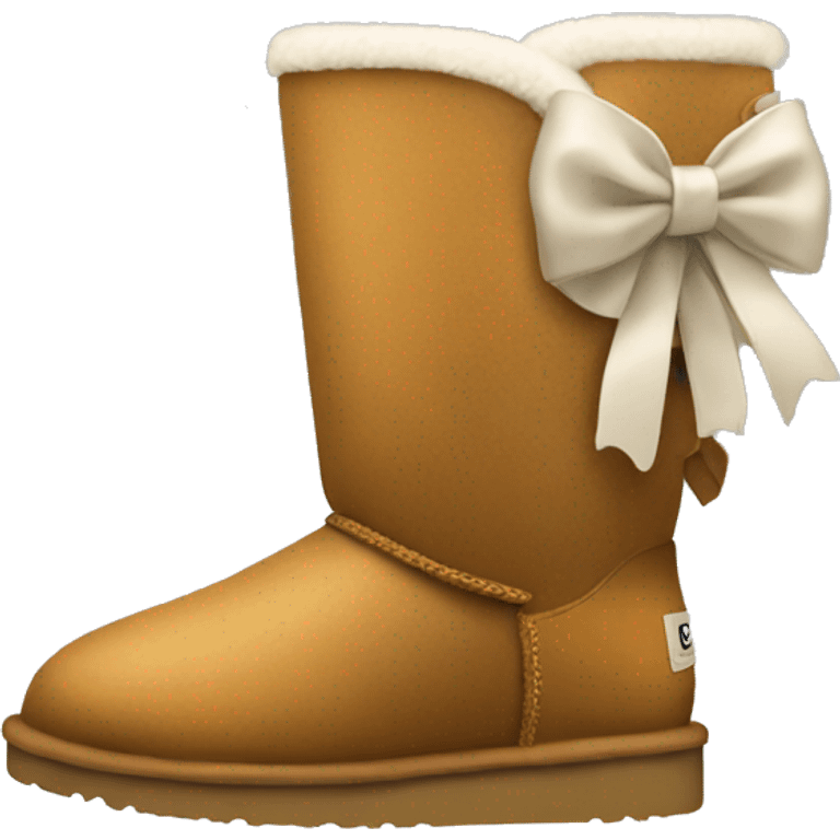 Ugg boots with a bow on the back emoji