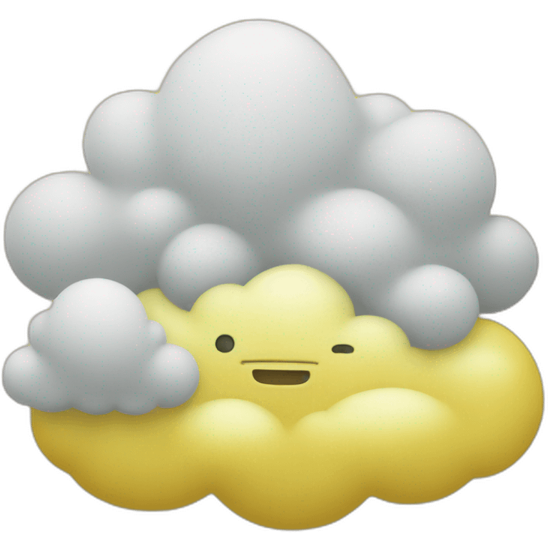 large fluffy yellow cloud emoji