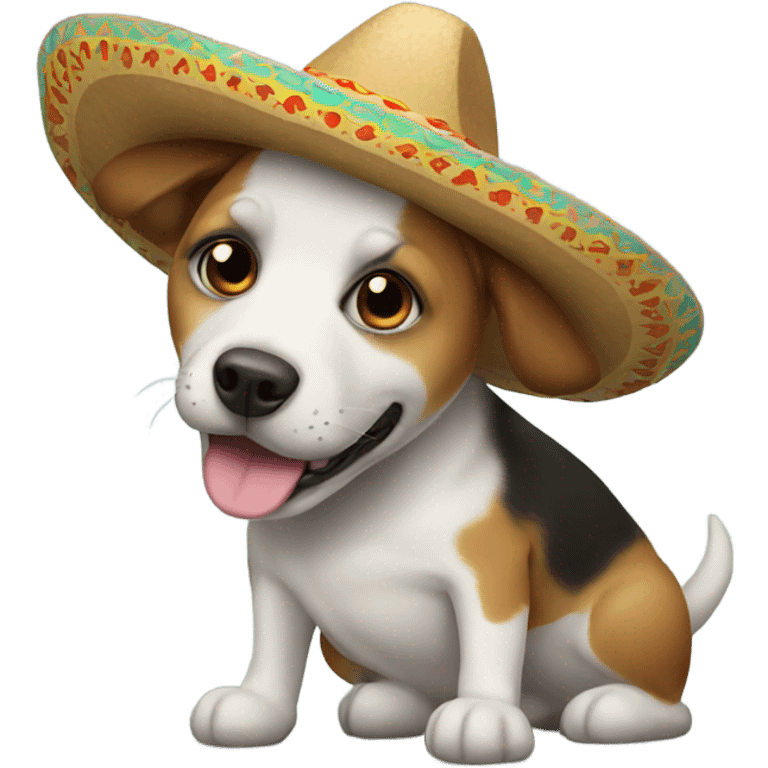 Dog with sombrero  emoji