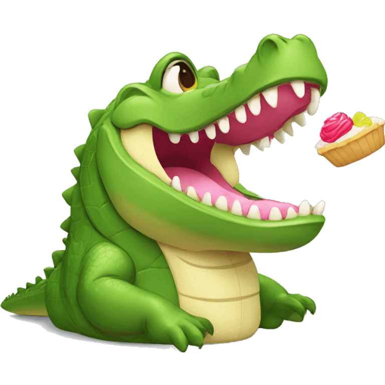 crocodile eats sweets  emoji