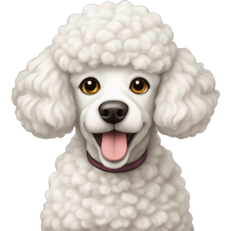 White French poodle mixed with a sheep emoji