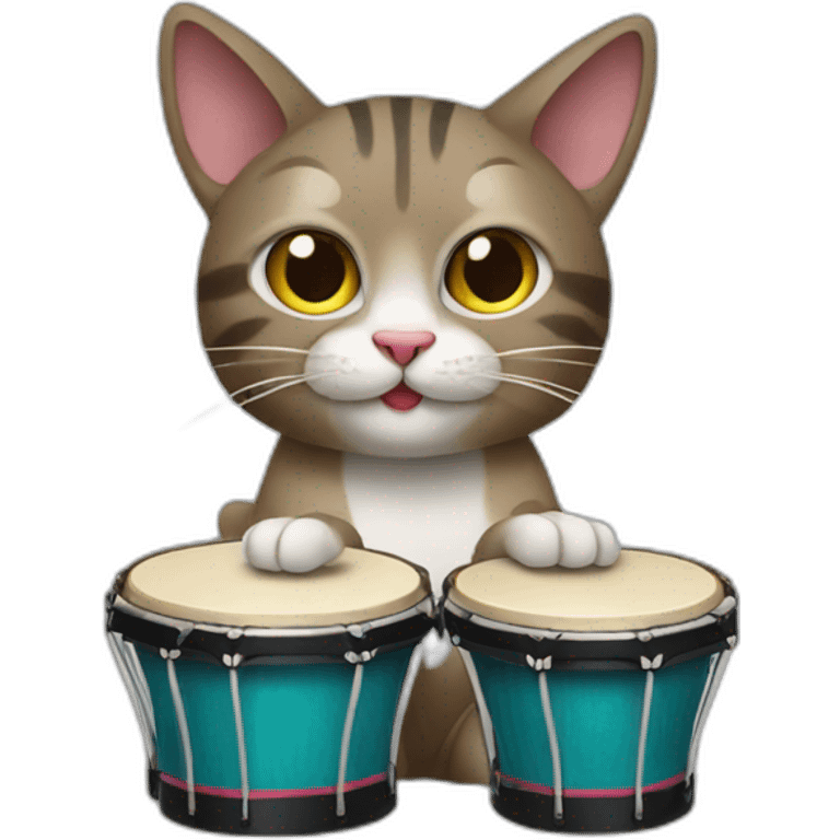 cat with bongos emoji